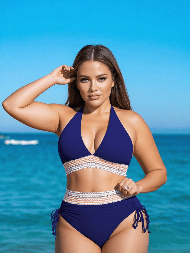 Elegant high-waisted sculpting bikini