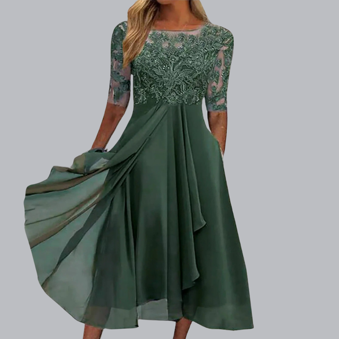 Hilde™ | Elegante abito in pizzo con design premium
