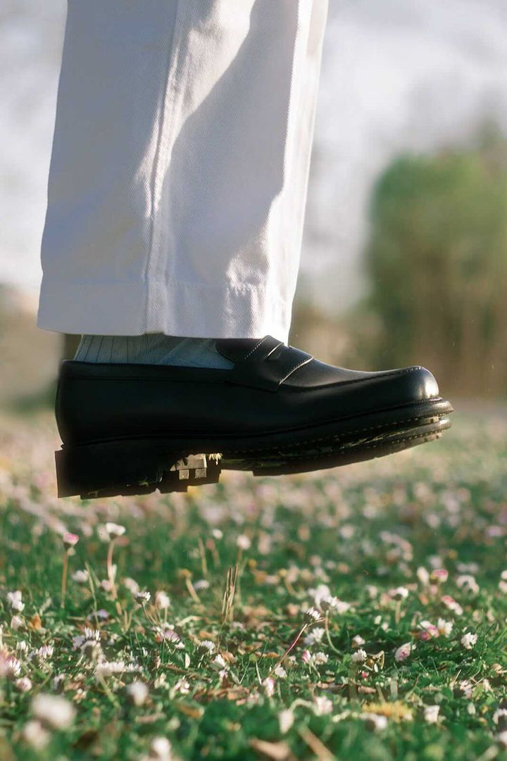 Joe - Black Leather Moccasin Shoes
