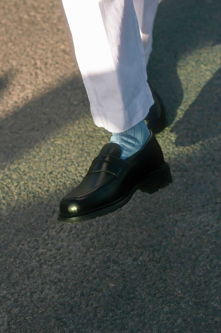 Joe - Black Leather Moccasin Shoes