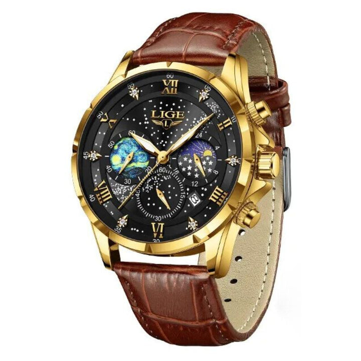 Elegante orologio con fasi lunari