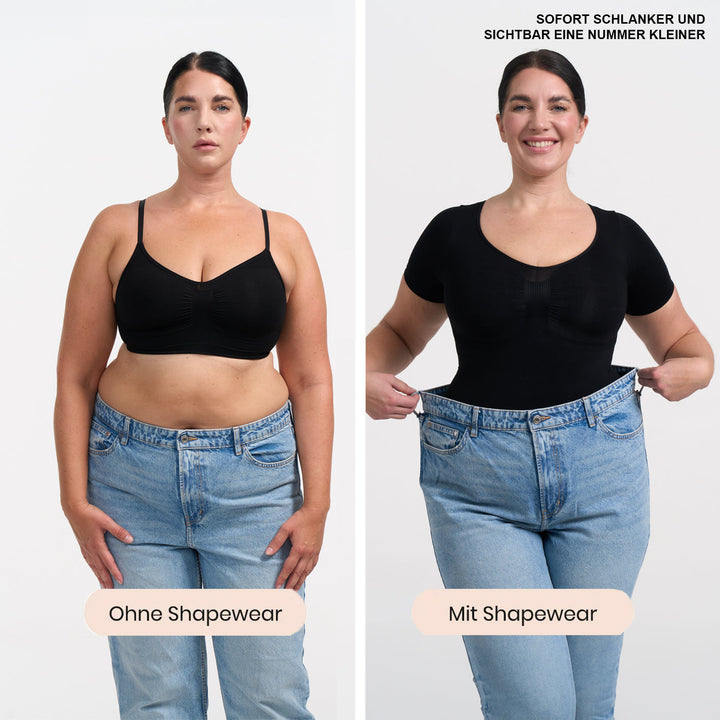 T-Shirt Bodysuit Sculpting Shapewear mit Slip - Mid Season