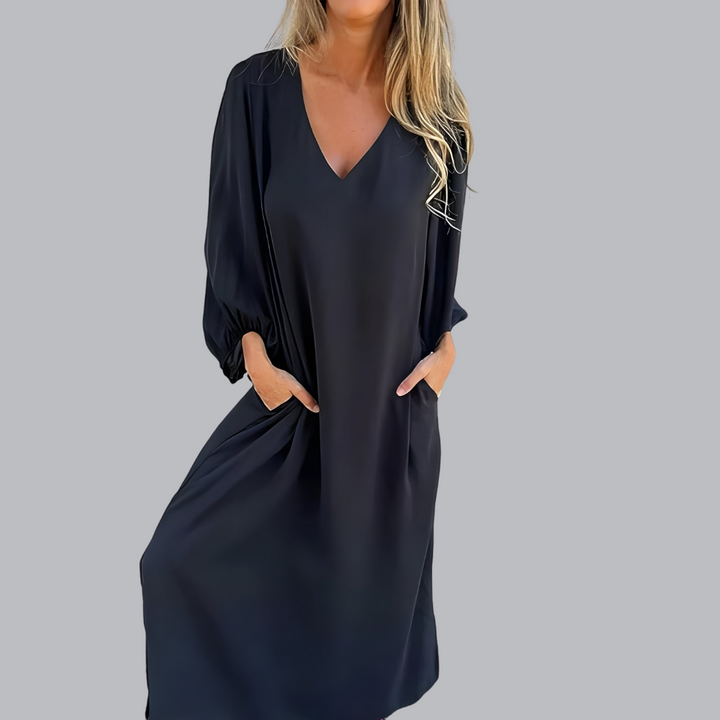 Cignoilde™ | Abito lungo boho con pratiche tasche
