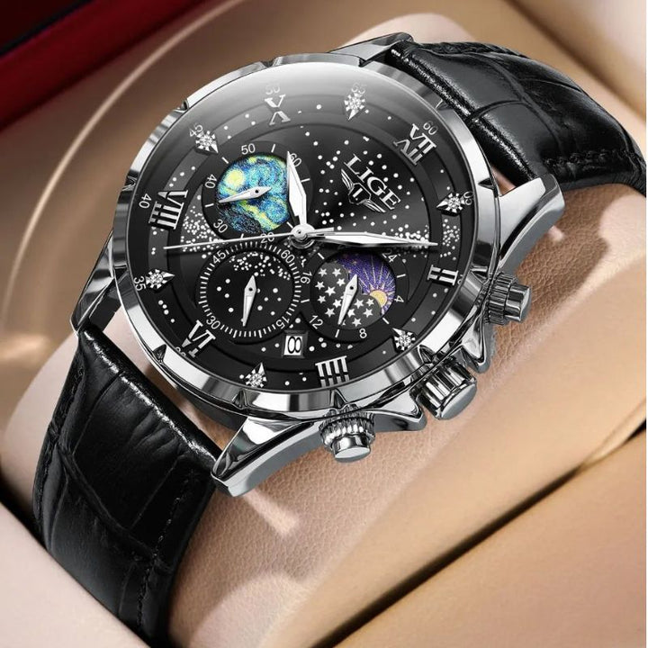 Elegante orologio con fasi lunari
