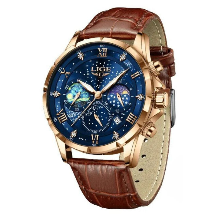 Elegante orologio con fasi lunari