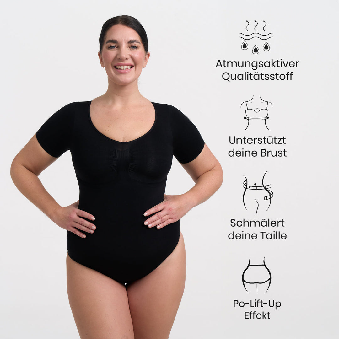 T-Shirt Bodysuit Sculpting Shapewear mit Slip - Mid Season
