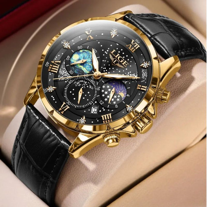 Elegante orologio con fasi lunari