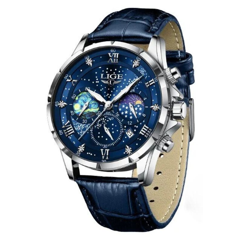 Elegante orologio con fasi lunari