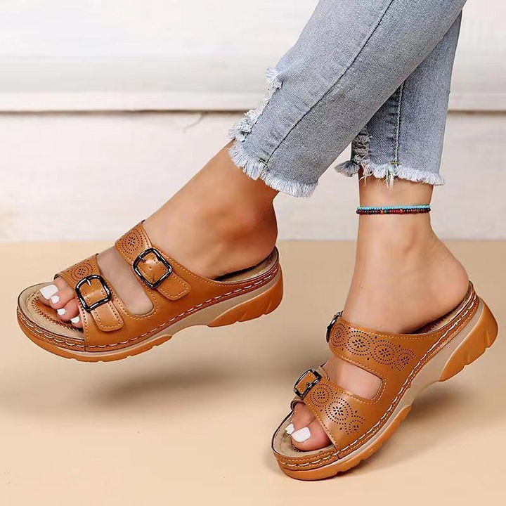 Liv™ | Sandali ortopedici in pelle