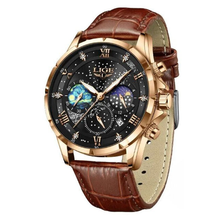 Elegante orologio con fasi lunari
