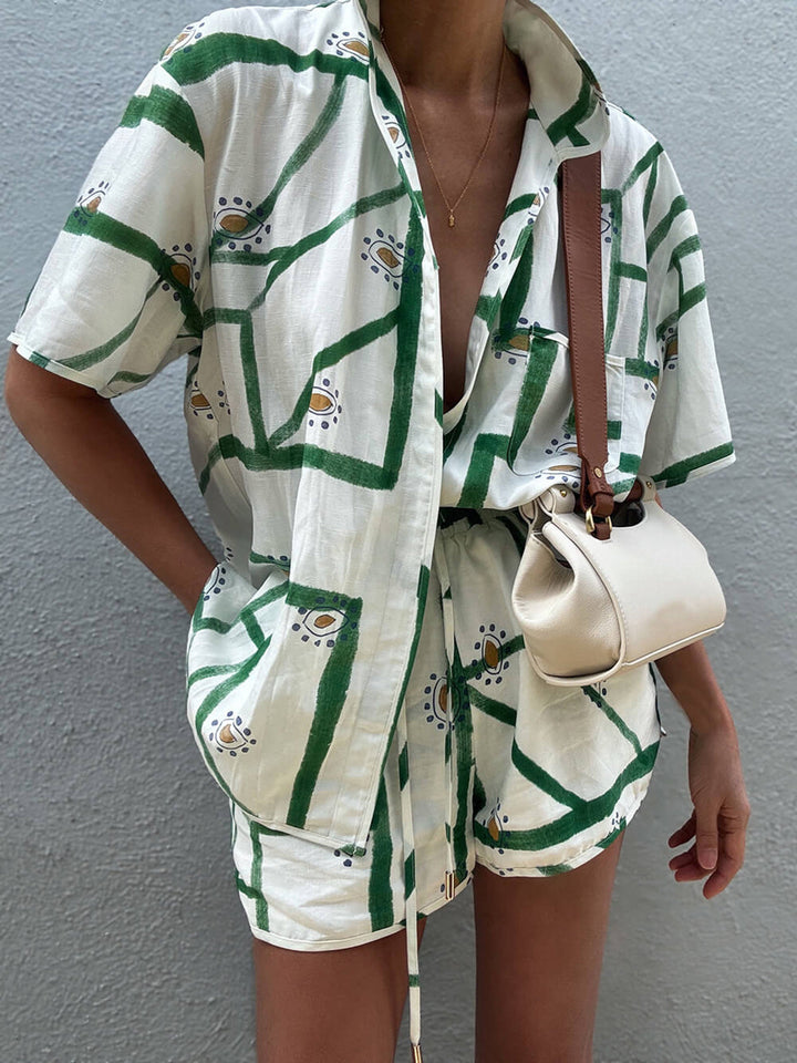 Set di pantaloncini con coulisse stampati