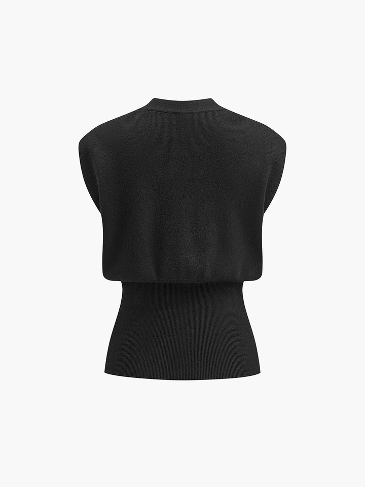 Gilet con scollo a V e bottoni