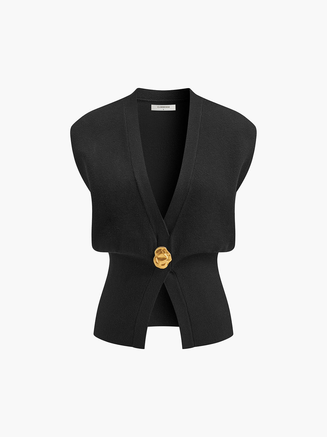 Gilet con scollo a V e bottoni