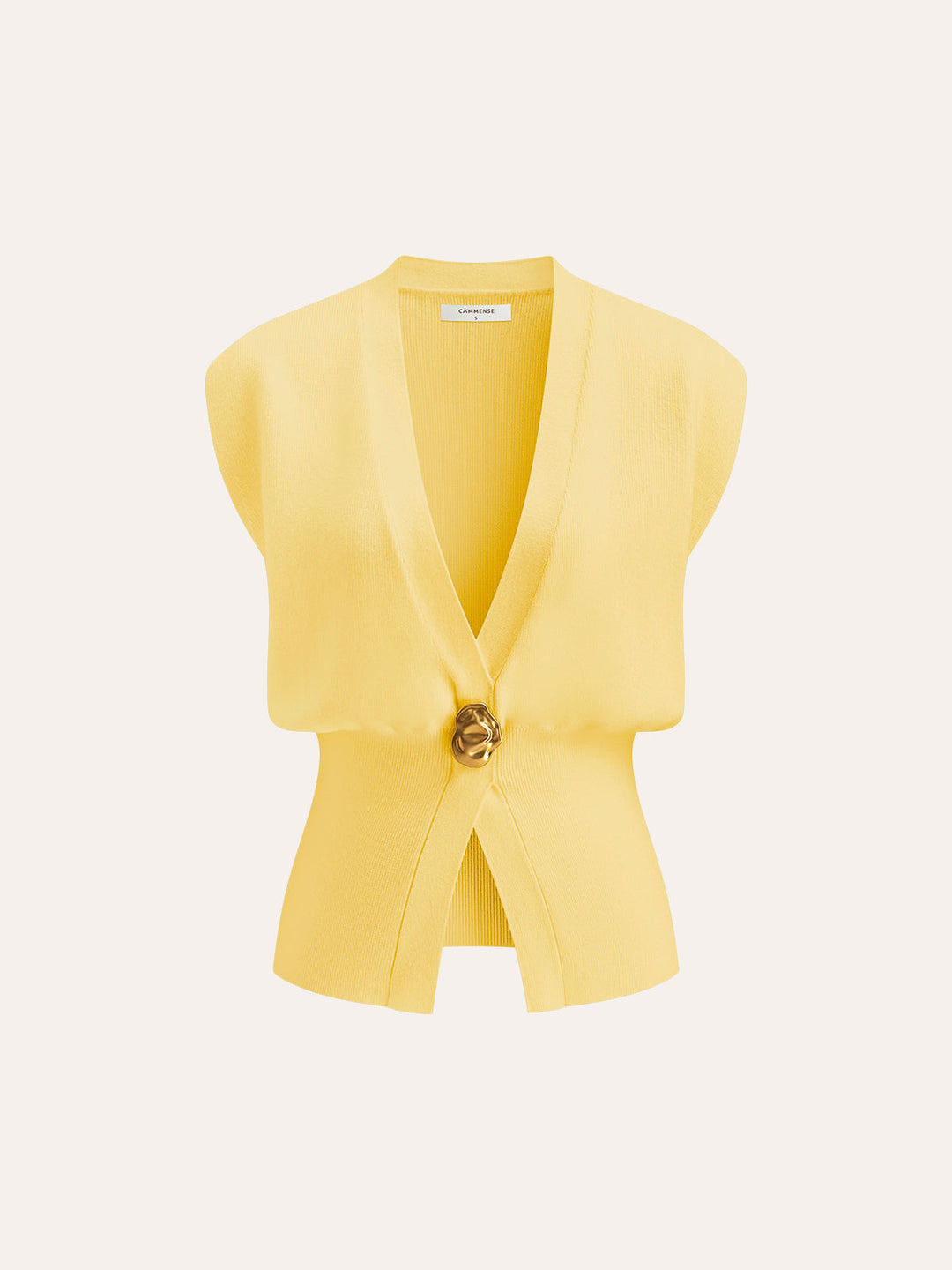 Gilet con scollo a V e bottoni