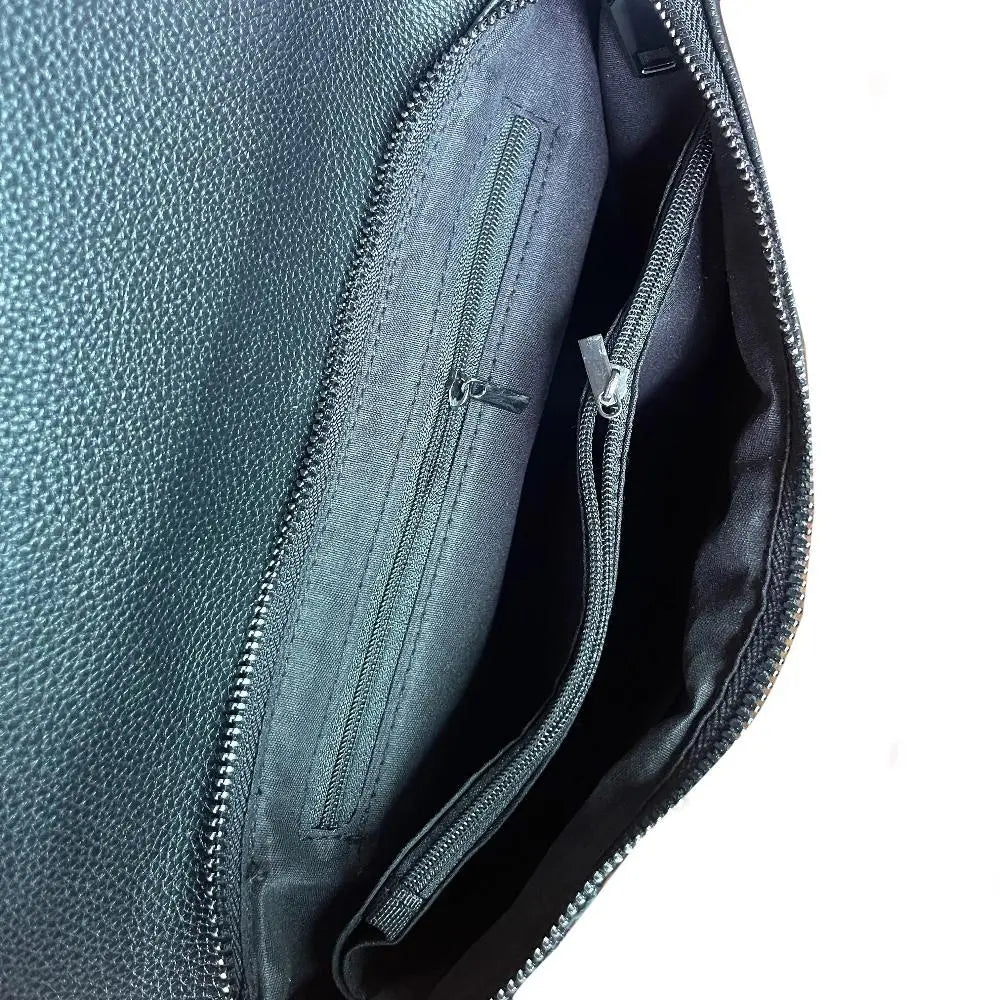 Borsa di lusso Celeste con stampa coccodrillo