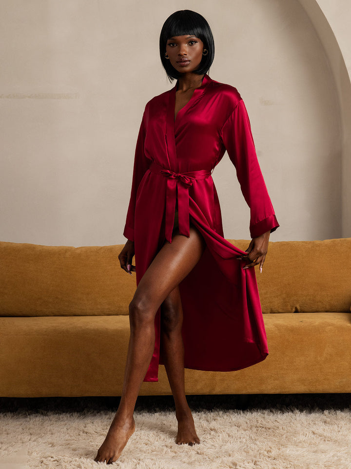 Women's Long Mulberry Silk Bathrobe