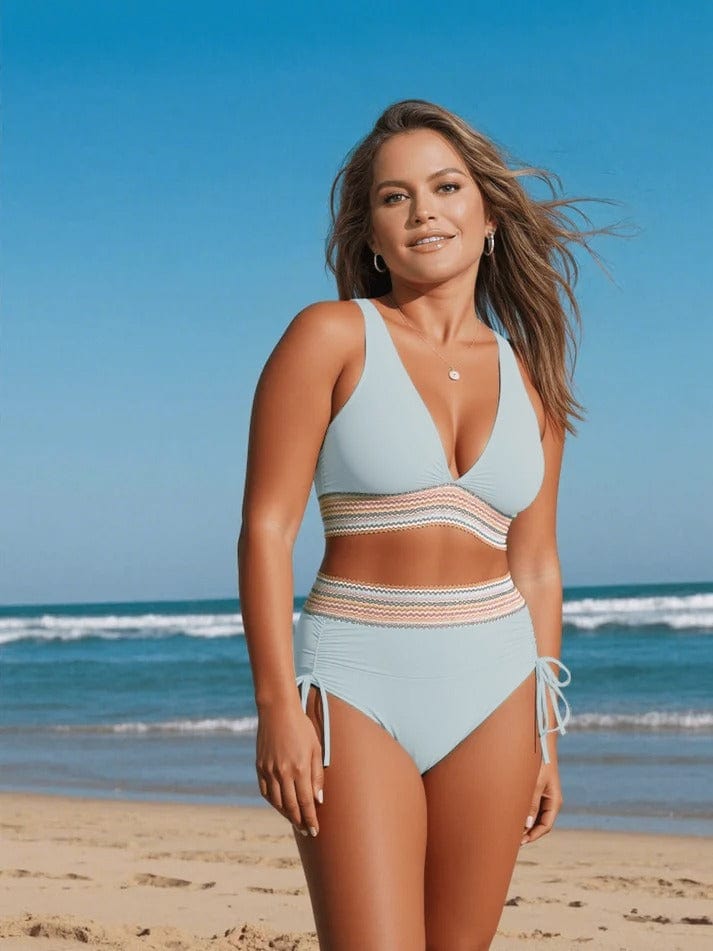 Elegant high-waisted sculpting bikini