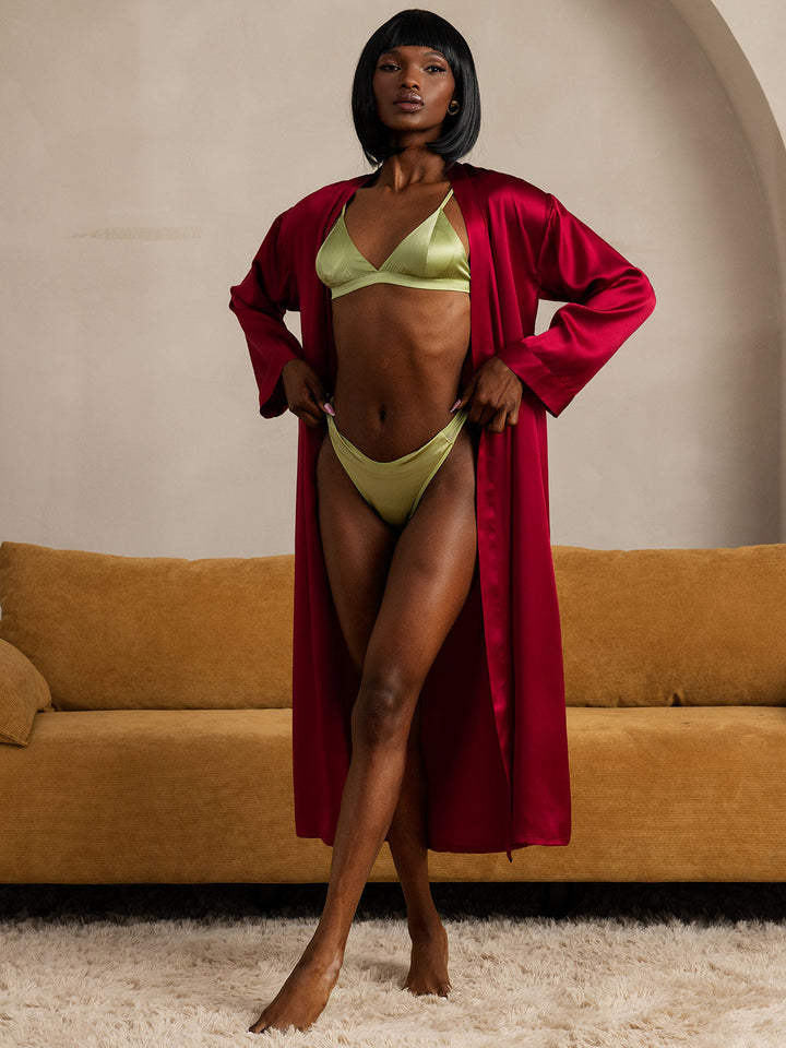 Women's Long Mulberry Silk Bathrobe