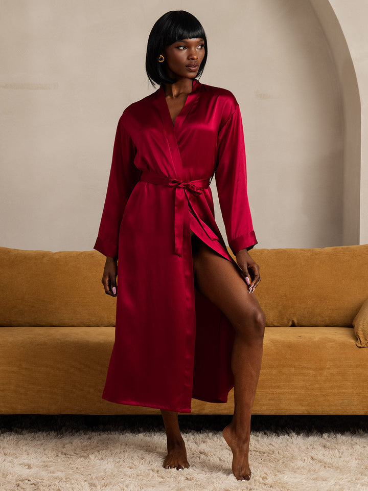 Women's Long Mulberry Silk Bathrobe