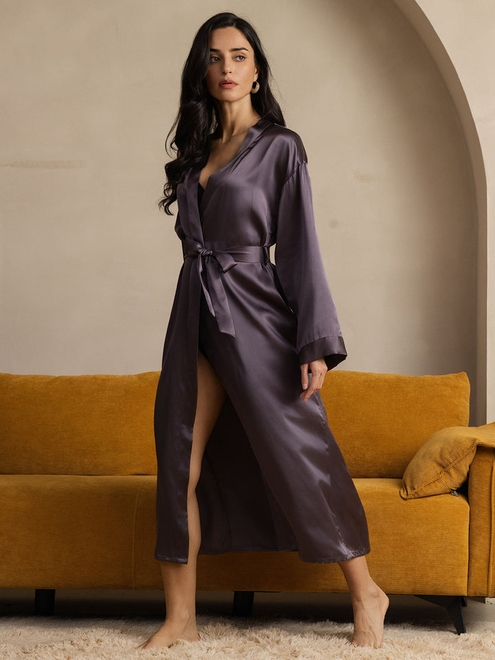 Women's Long Mulberry Silk Bathrobe