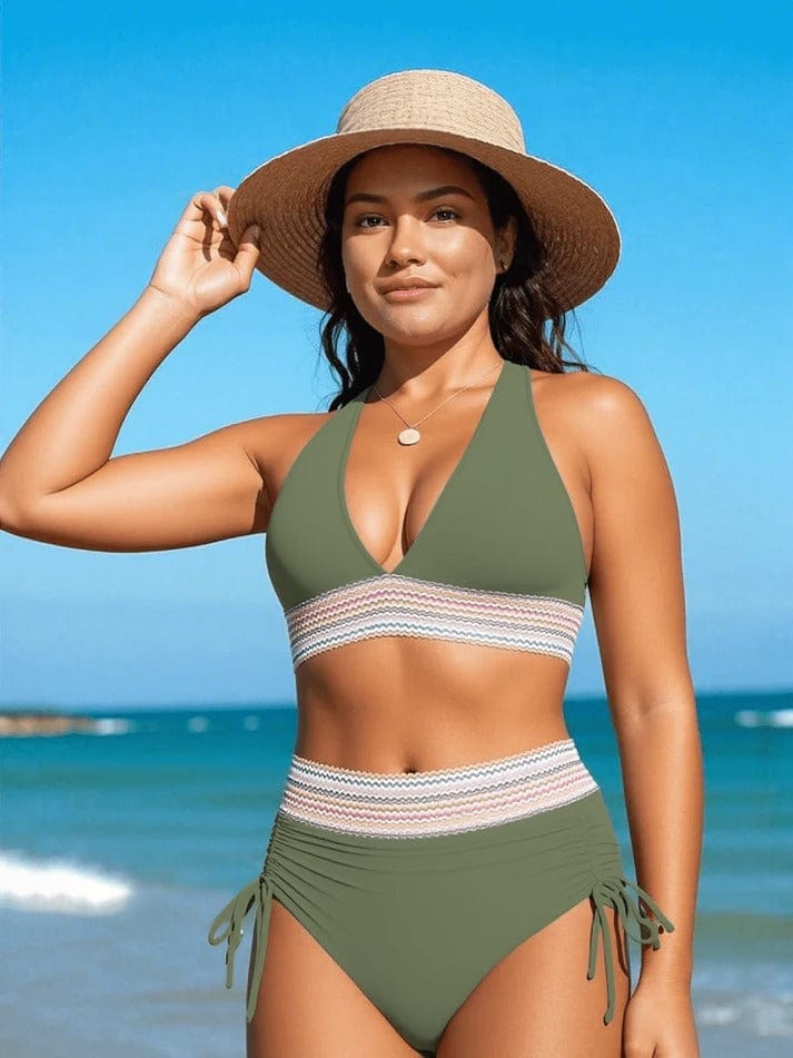 Elegant high-waisted sculpting bikini