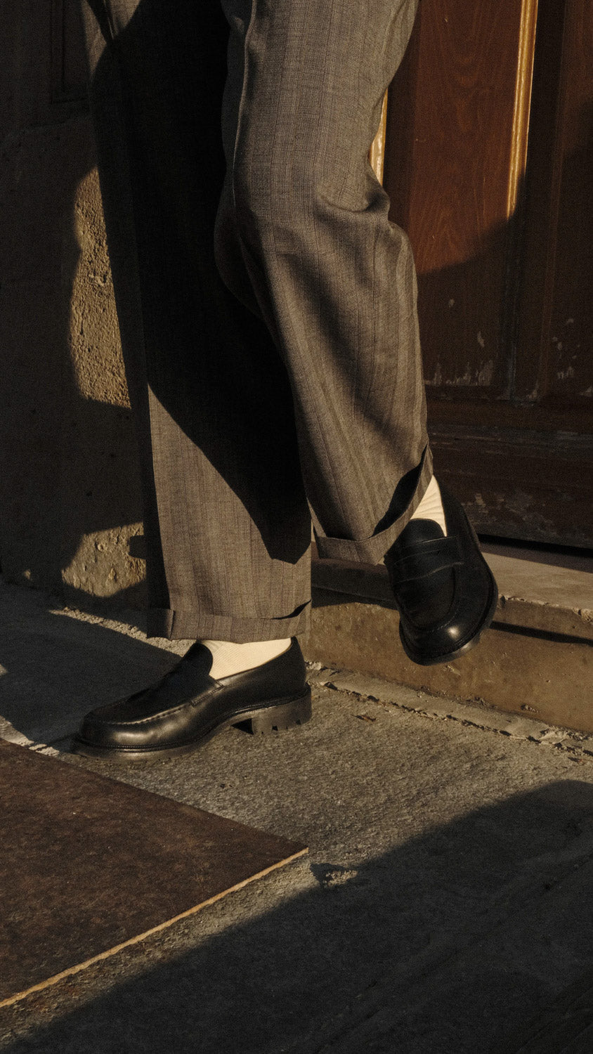 Joe - Black Leather Moccasin Shoes
