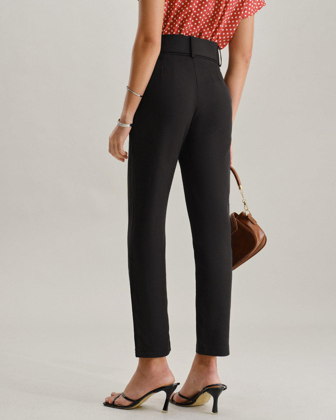 Black Straight Pegged Pants