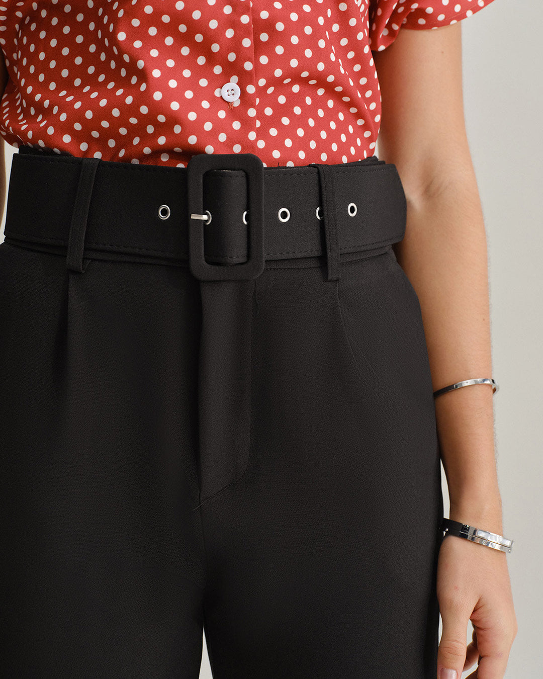 Black Straight Pegged Pants